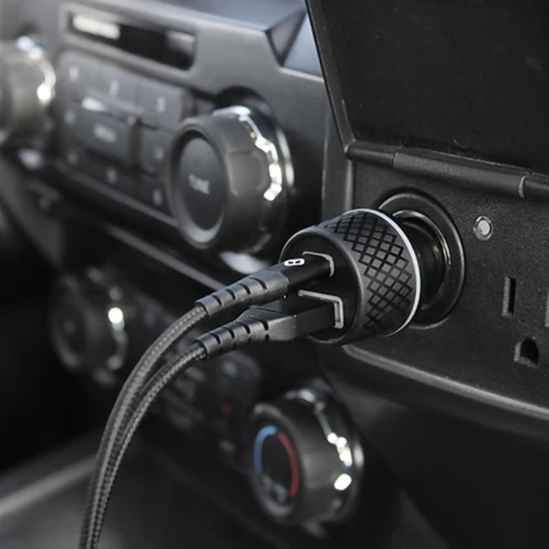 Tekya 43 Watts USB-C and USB-A Dual Port Car Charger - Black