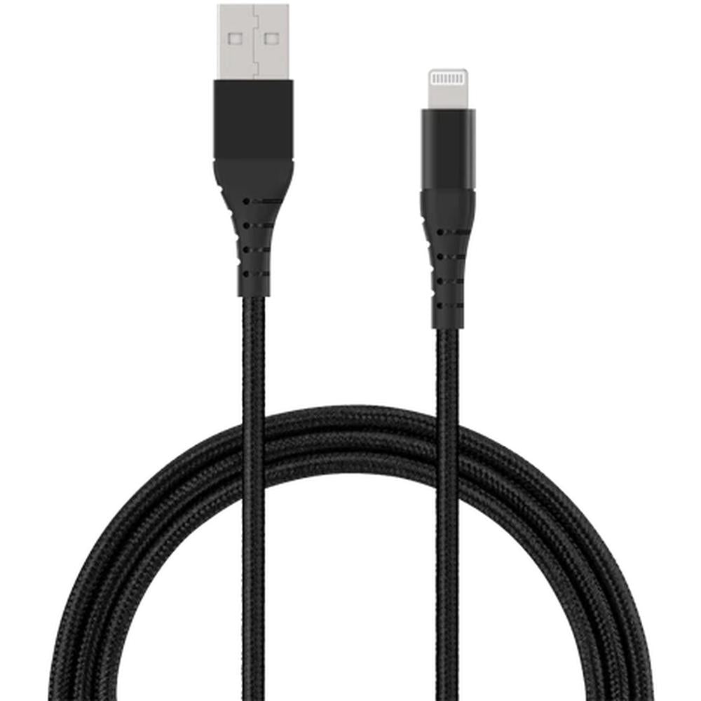 TekYa 6' MFI USB-A to Lightning Braided Cable - Black