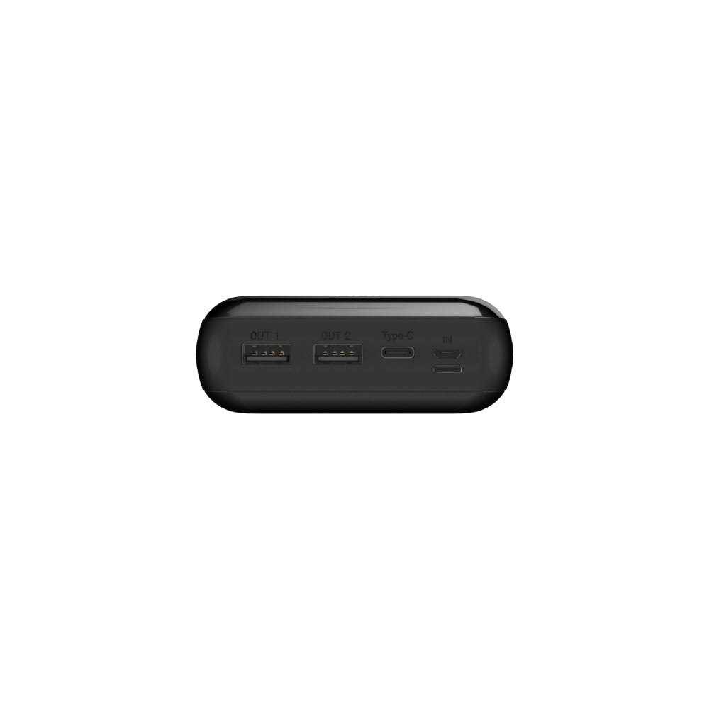 Energizer UE30068 15W Fast Charging Power Bank with USB-C & Dual USB-A - Black