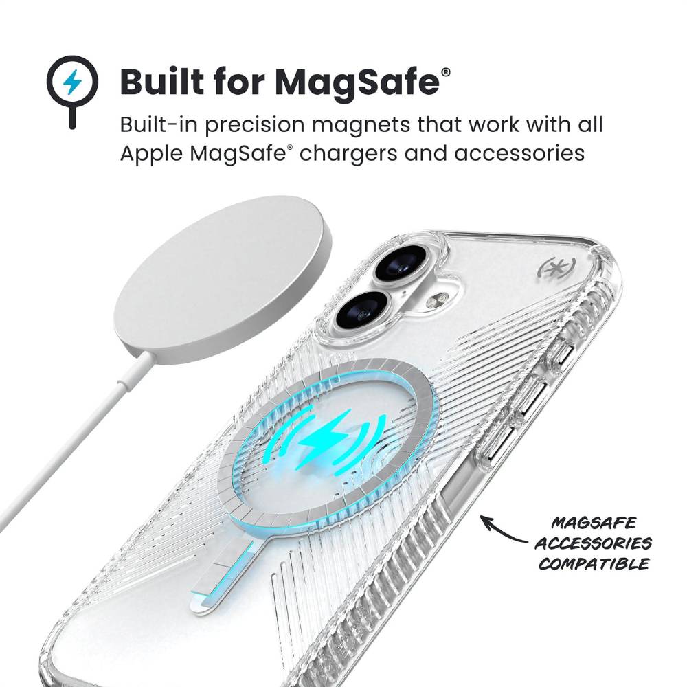 Speck Presidio Grip MagSafe Case for Apple iPhone 17 - Clear