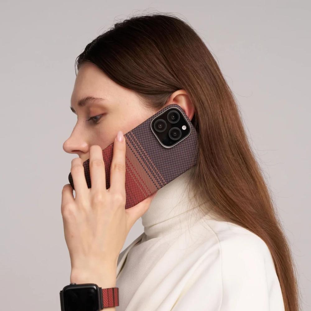 Pitaka Sunset Moonrise Tactile Woven Case for iPhone 16 Plus