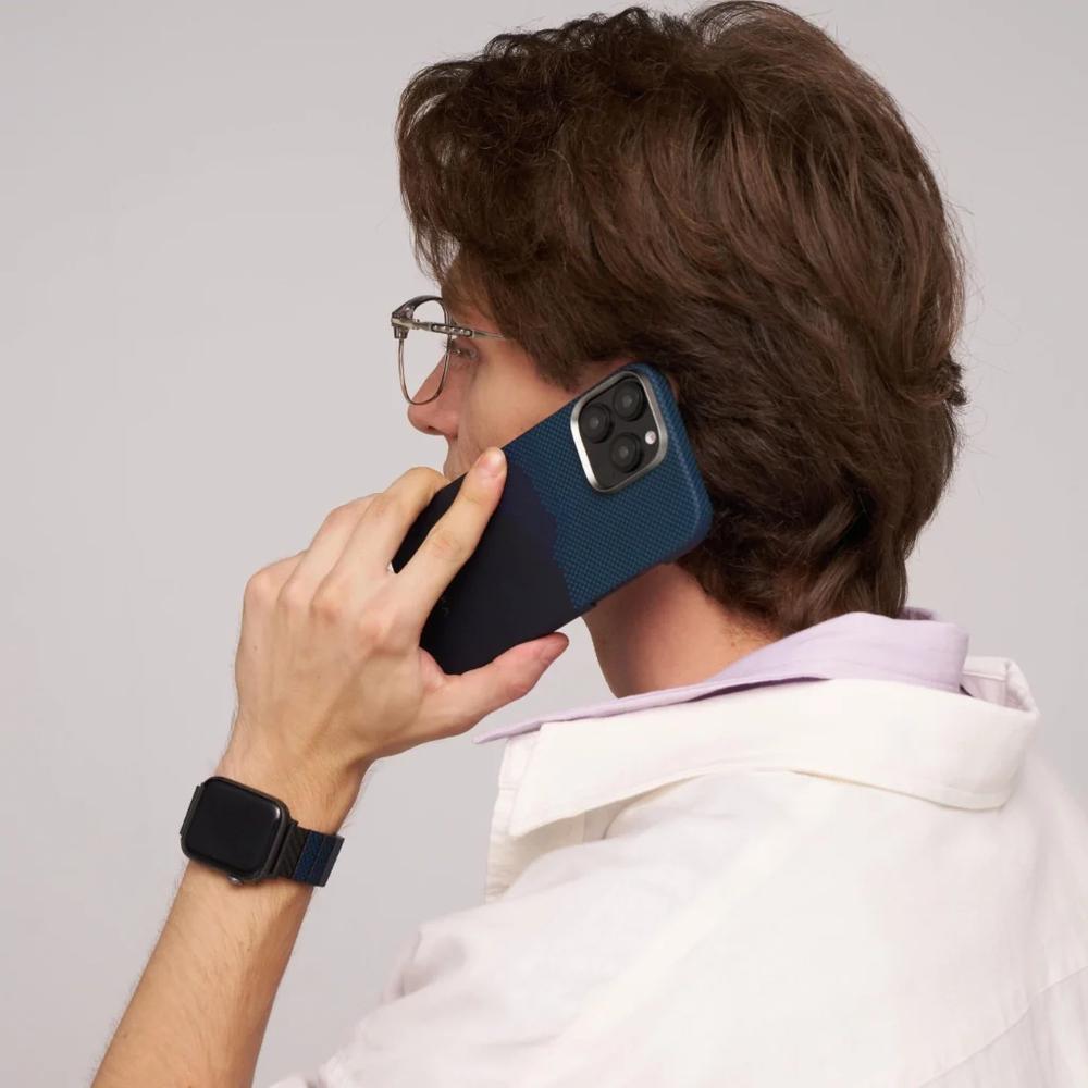 Pitaka Over the Horizon StarPeak Tactile Woven Case for iPhone 16 Pro Max - Blue