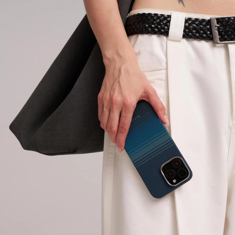 Pitaka Moonrise Military-Grade Protective Case for iPhone 16 Pro Max -Blue