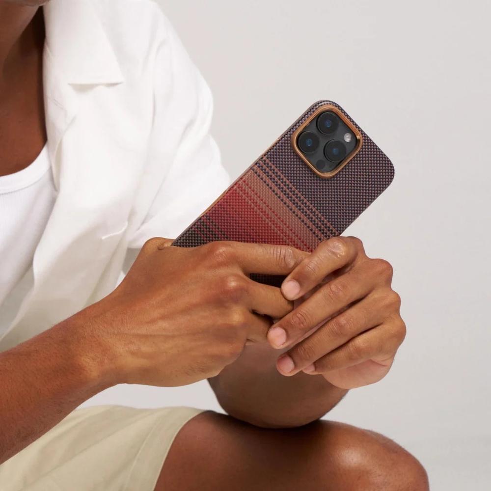 Pitaka Moorise Tactile Woven Case for iPhone 16 Pro Max - Brown