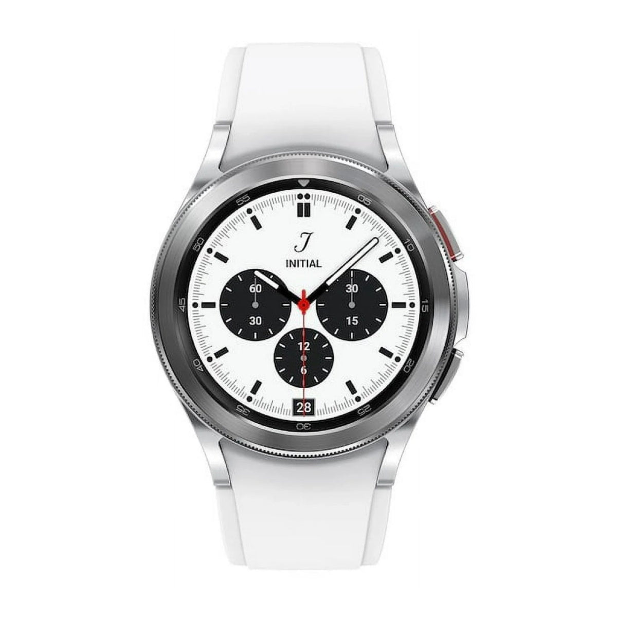 Samsung Galaxy Watch4 Classic Unisex 42mm Stainless Steel Case Smartwatch with Silver Sport Band - Bluetooth