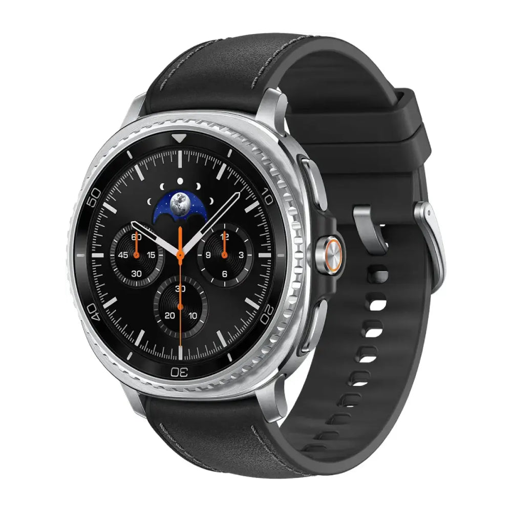 Samsung Galaxy Watch8 Classic 46mm Stainless Steel Case Smartwatch with Black Hybrid Band - LTE