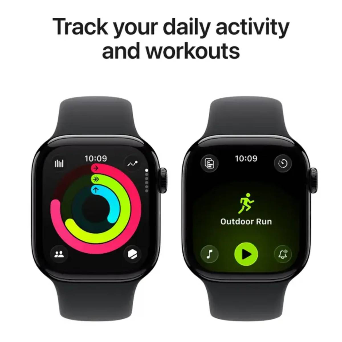 Apple Watch Series 11 Unisex 42mm Aluminum Case Smartwatch with Black Sport Band - GPS + Cellular