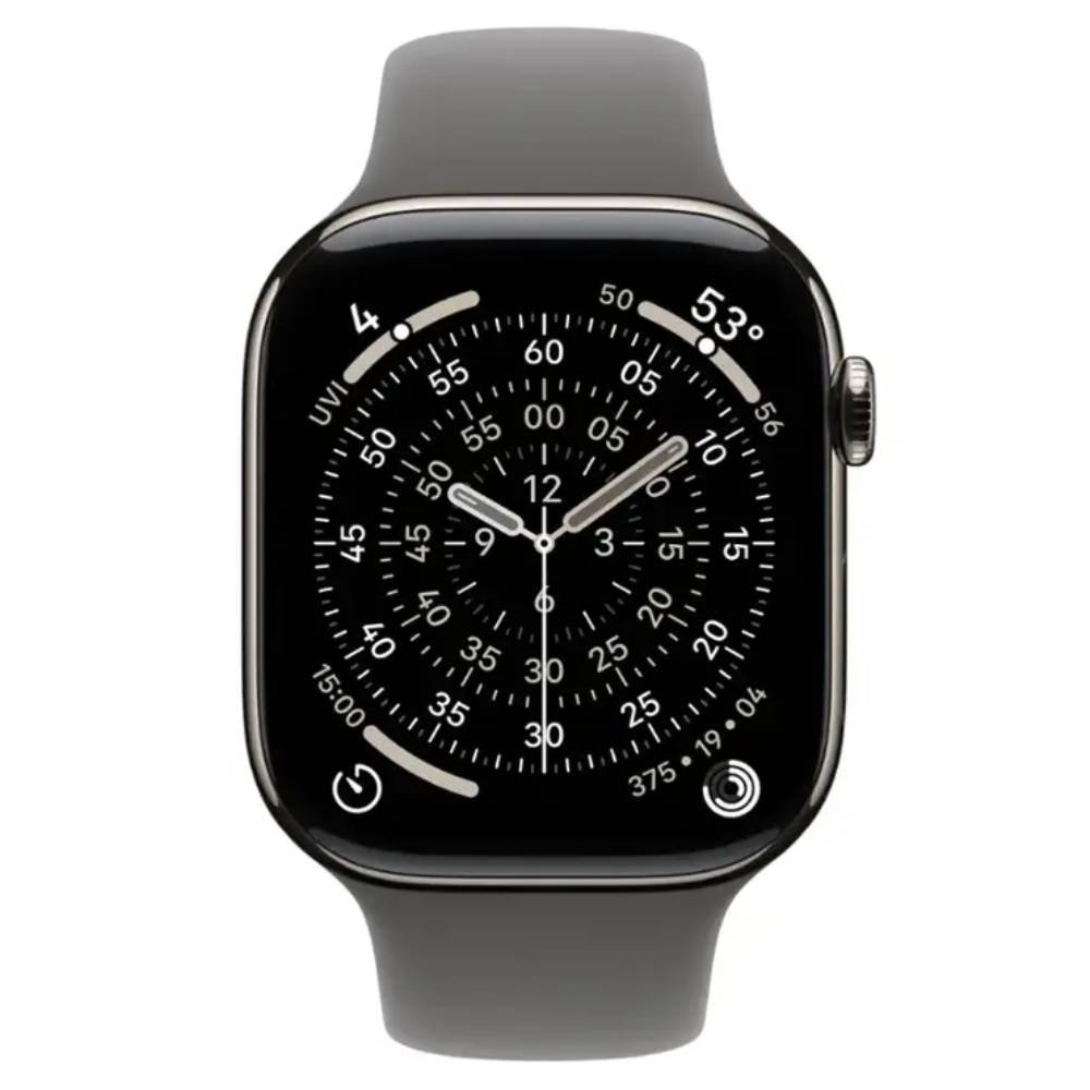 Apple Watch Series 11 Unisex 42mm Aluminum Case Smartwatch with Black Sport Band - GPS + Cellular