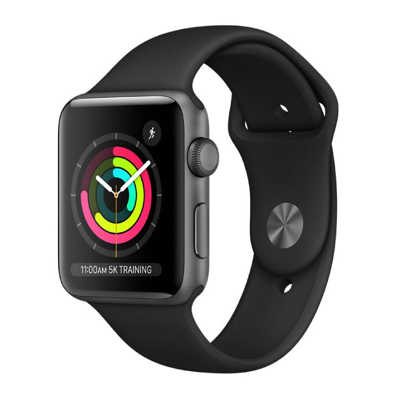 Apple Watch Series 3 GPS 38mm Space Gray Aluminum Case w/ Black Sports Band