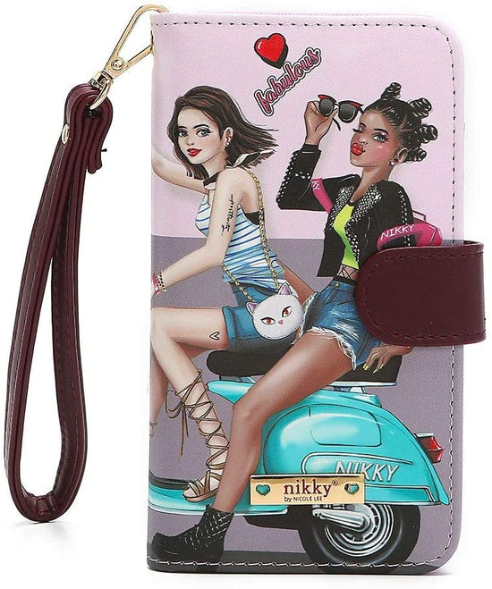 Nicole Lee Love Ride Phone Case with Mirror and Credit Card Slots - Multicolor - Curacao
