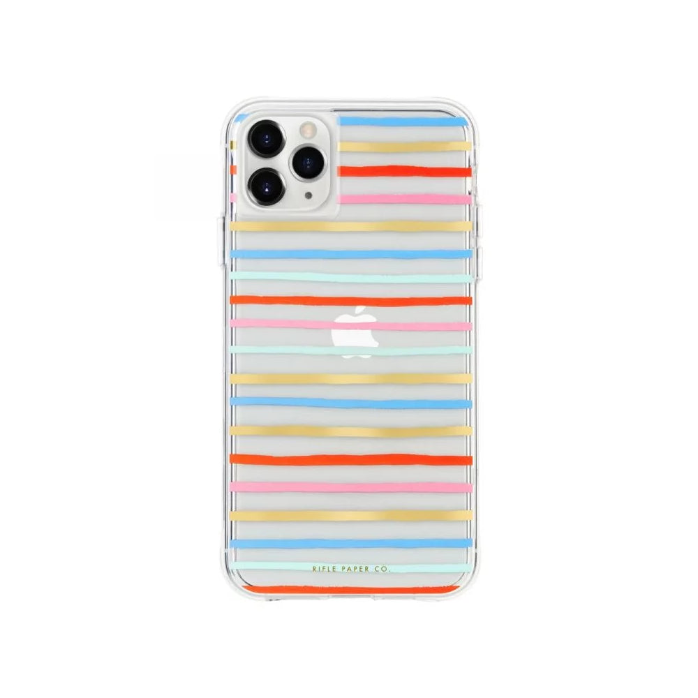 Case-Mate Protective Hard Shell Case for Apple iPhone 11 Pro Max - Happy Stripe - Curacao
