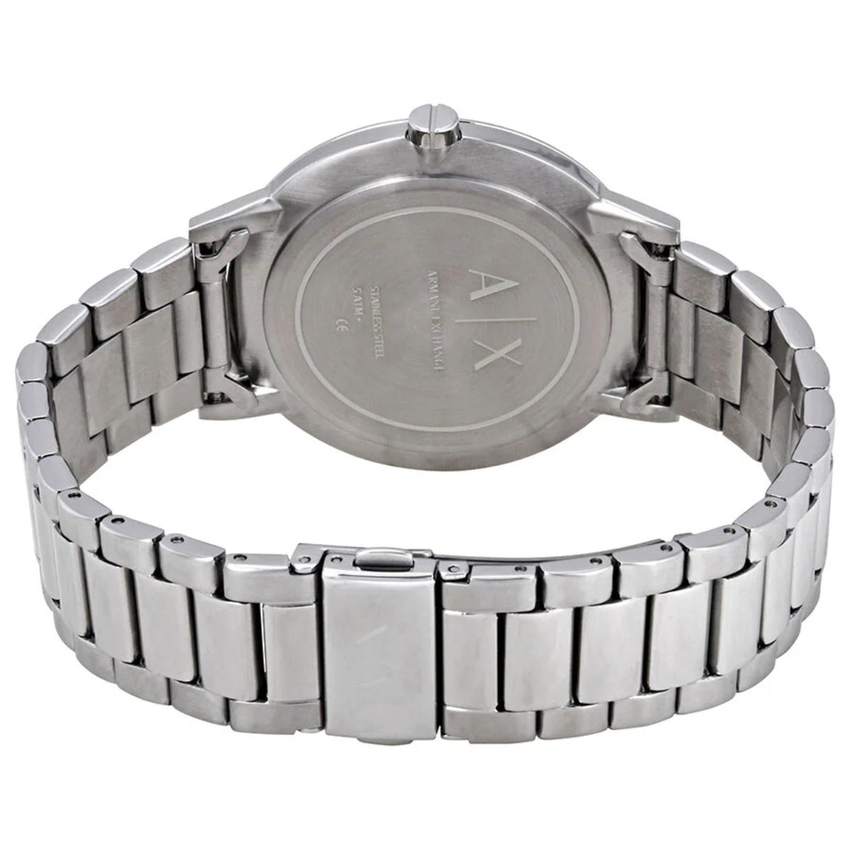 Armani Exchange Cayde Men's 42mm Silver Bracelet Watch - Black Dial