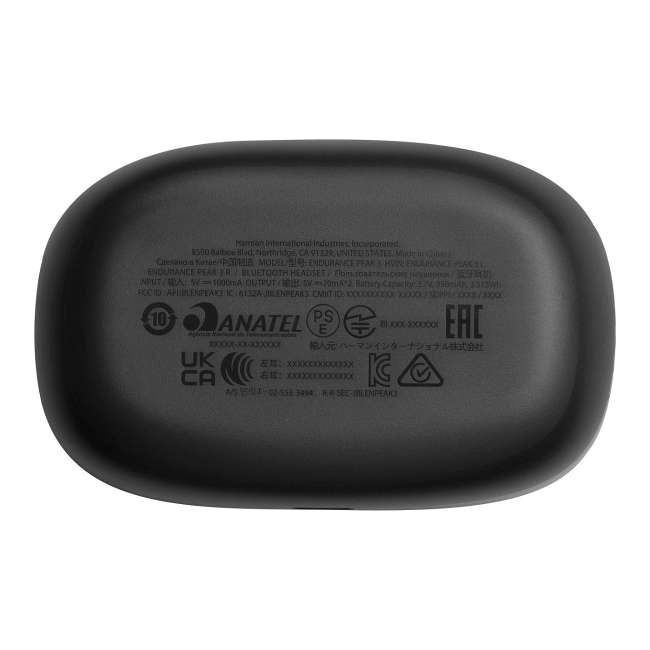 JBL ENPEAK3BK Endurance Peak 3 True Adaptive Noise-Cancelling Earbuds - Black