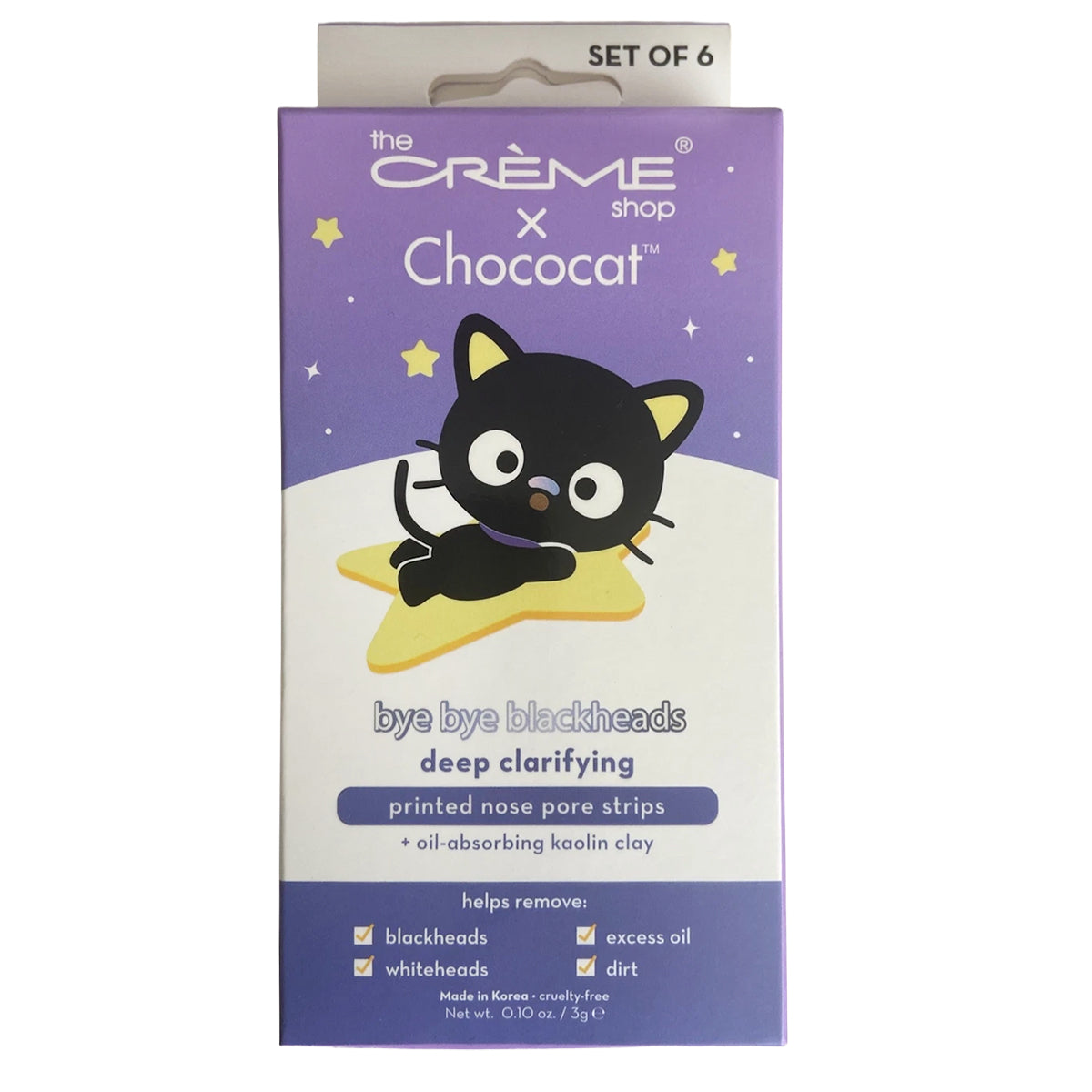 The Crème Shop Chococat Sanrio Bye Bye Nose Pore Strips (6-Pieces