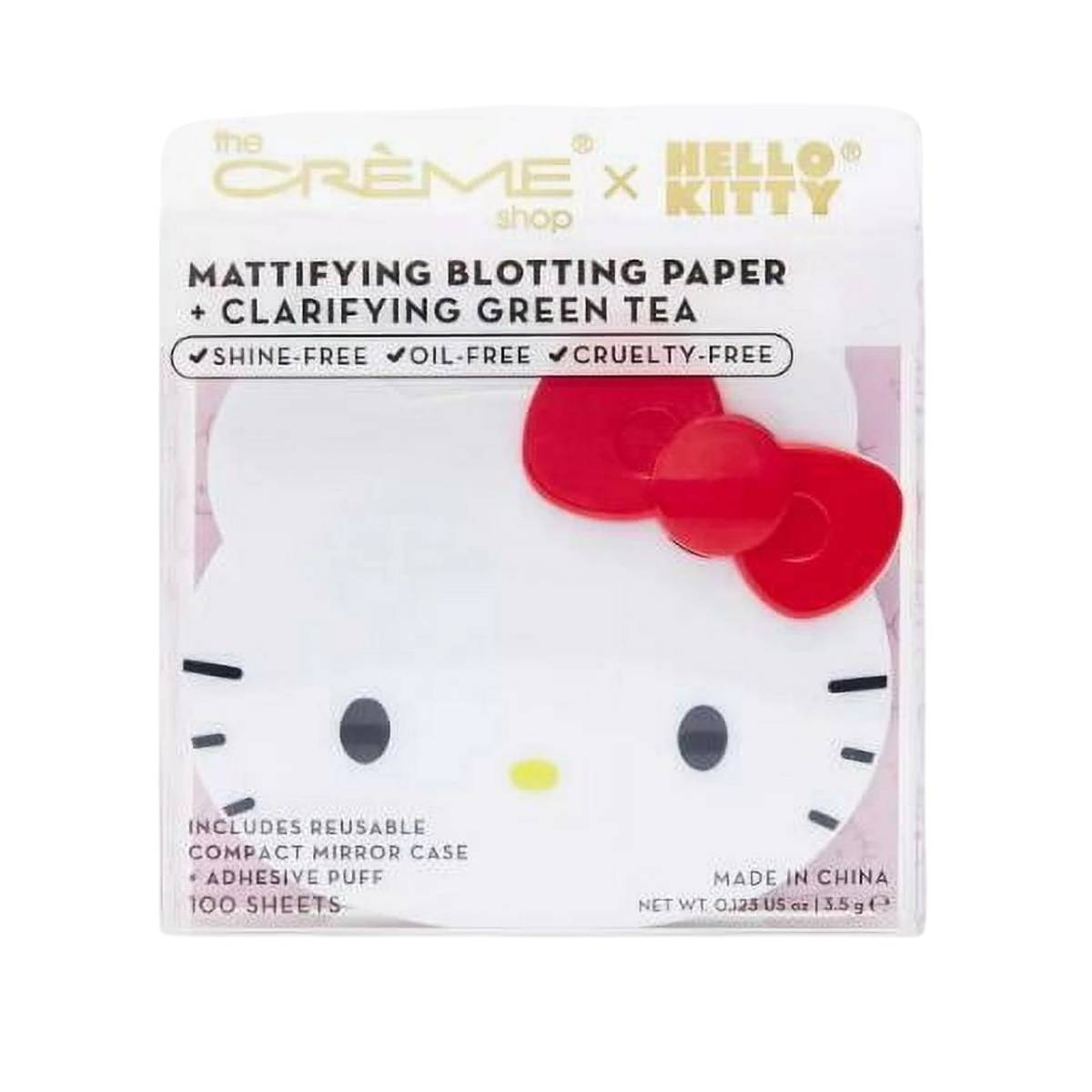 The Creme Shop x Hello Kitty Blotting Paper with Compact Mirror - White