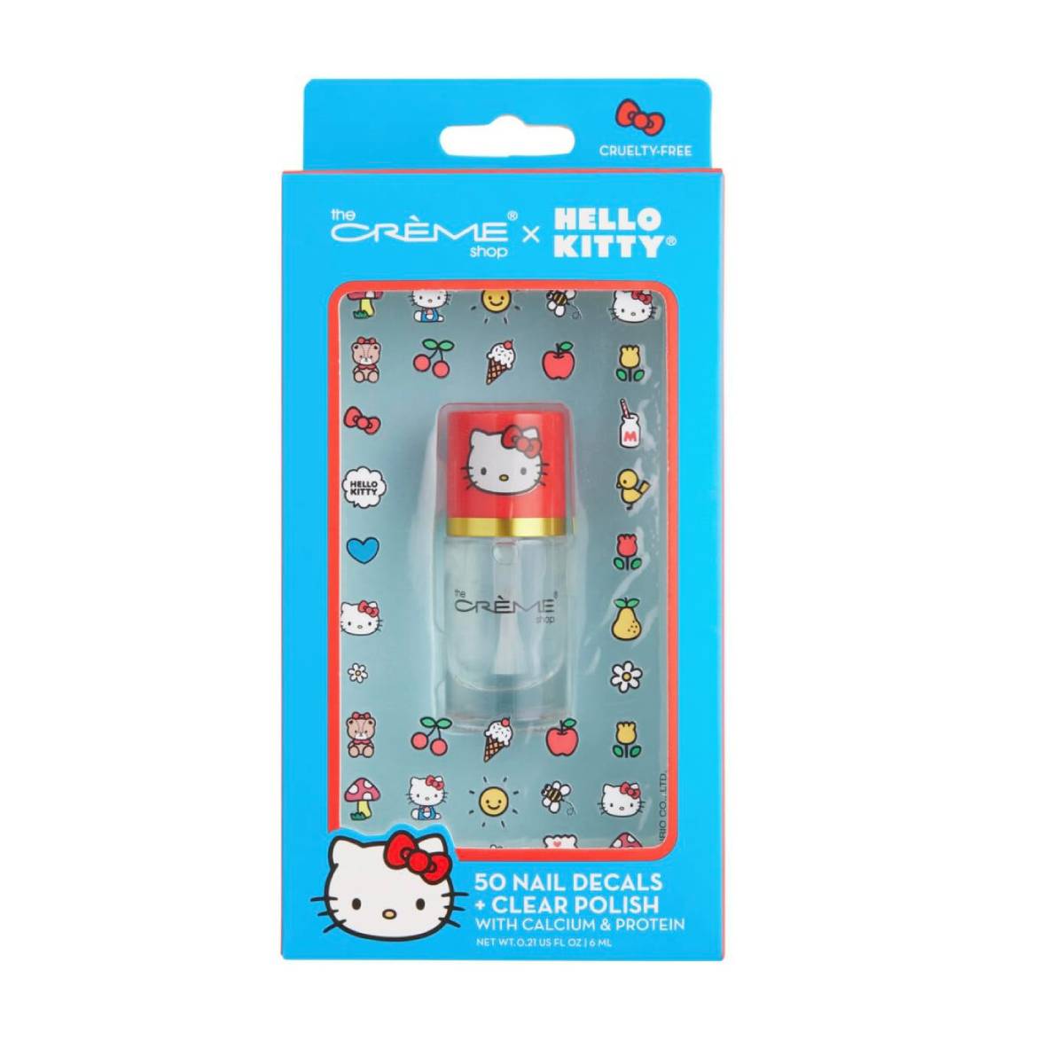 The Crème Shop X Hello Kitty 50 Nail Decals with Clear Polish