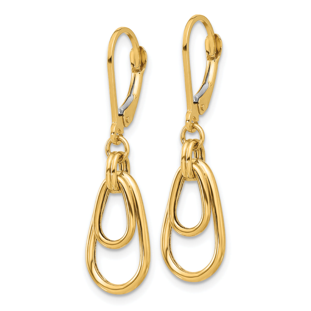 14K Leslie's Women's Teardrop Dangle Earrings in 14K Yellow Gold