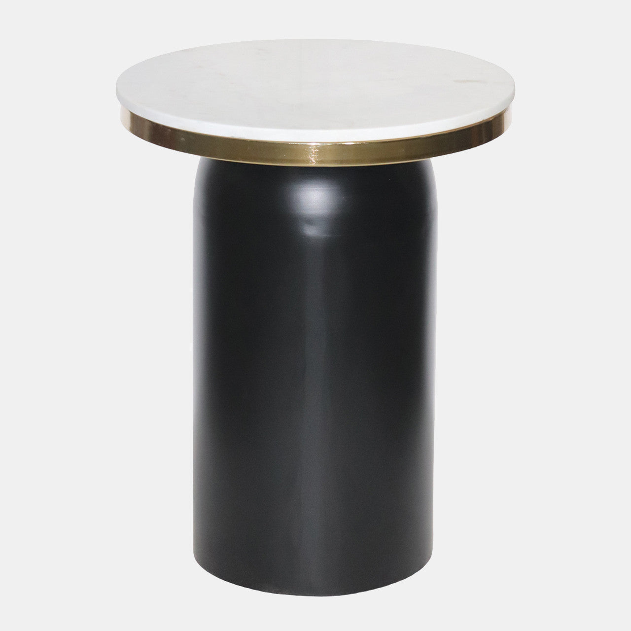 21" Cylinder Coffee Table by Sagebrook Home - Black