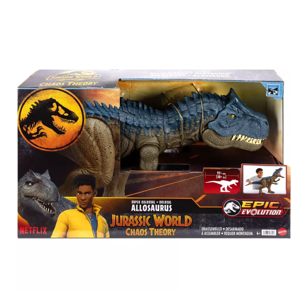 Jurassic World Super Colossal Allosaurus Dinosaur Action Figure - Brown/Blue