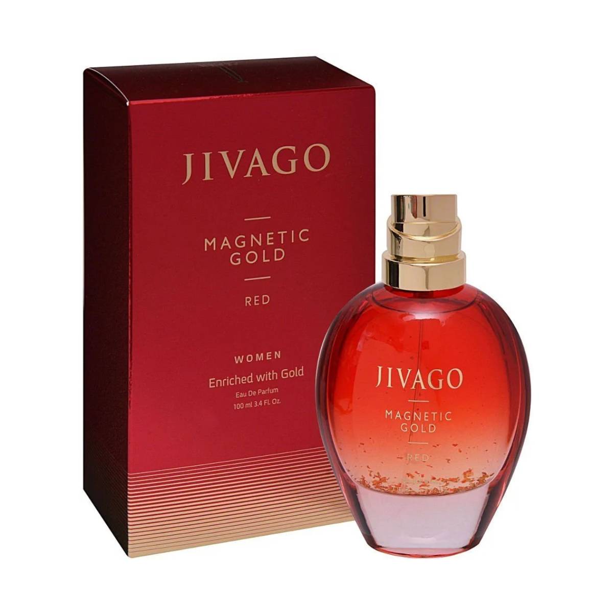 Jivago Magnetic Gold Red Women's 3.4 oz Eau de Parfum Spray