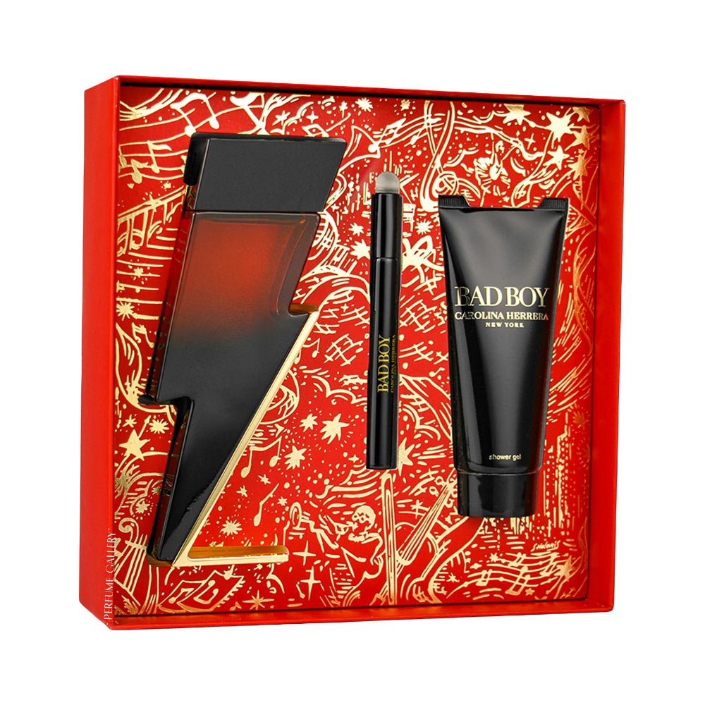 Carolina Herrera Bad Boy Men's (3-Piece) Eau De Parfum Gift Set