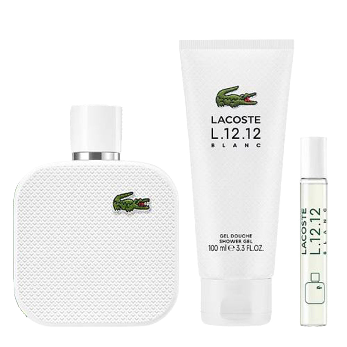 Lacoste L.12.12 Blanc Men's (3-Piece) Eau De Toilette Gift Set