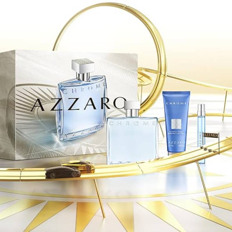 Azzaro Chrome Men's 3.4 oz Eau De Toilette Gift Set