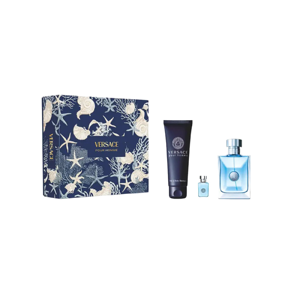 Versace Pour Homme Men's (3-Piece) Eau de Toilette Gift Set
