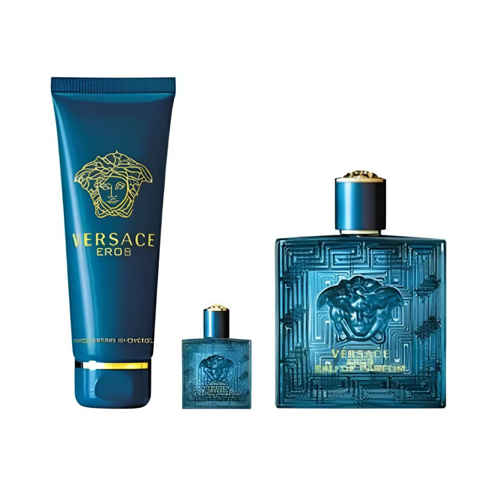 Versace Eros Men's (3-Piece) Eau de Parfum Gift Set