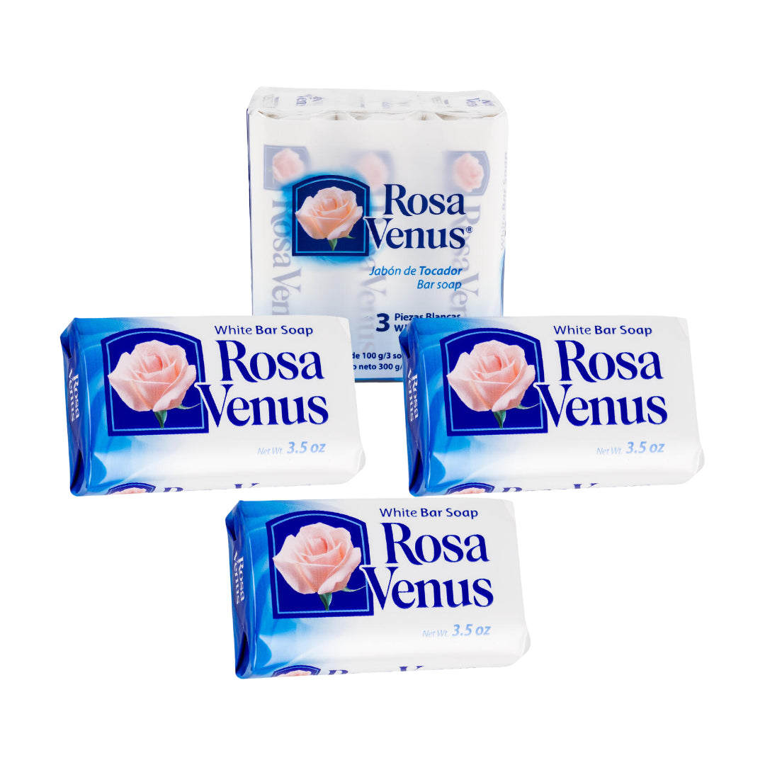 Rosa Venus 3.5 oz Bar Soap (3 pack) - White