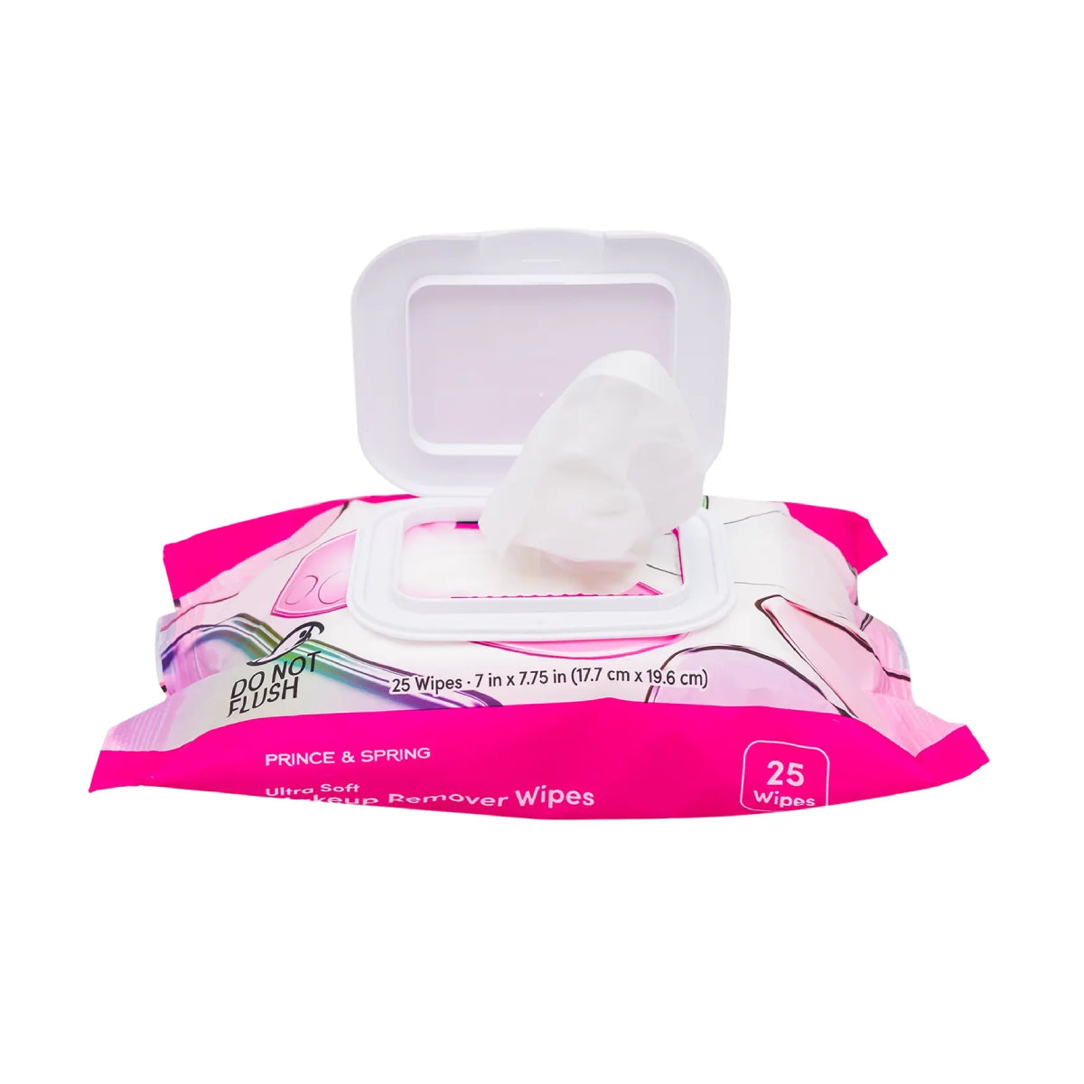 Prince & Spring Ultra Soft Makeup Remover Wipes (25-Count)