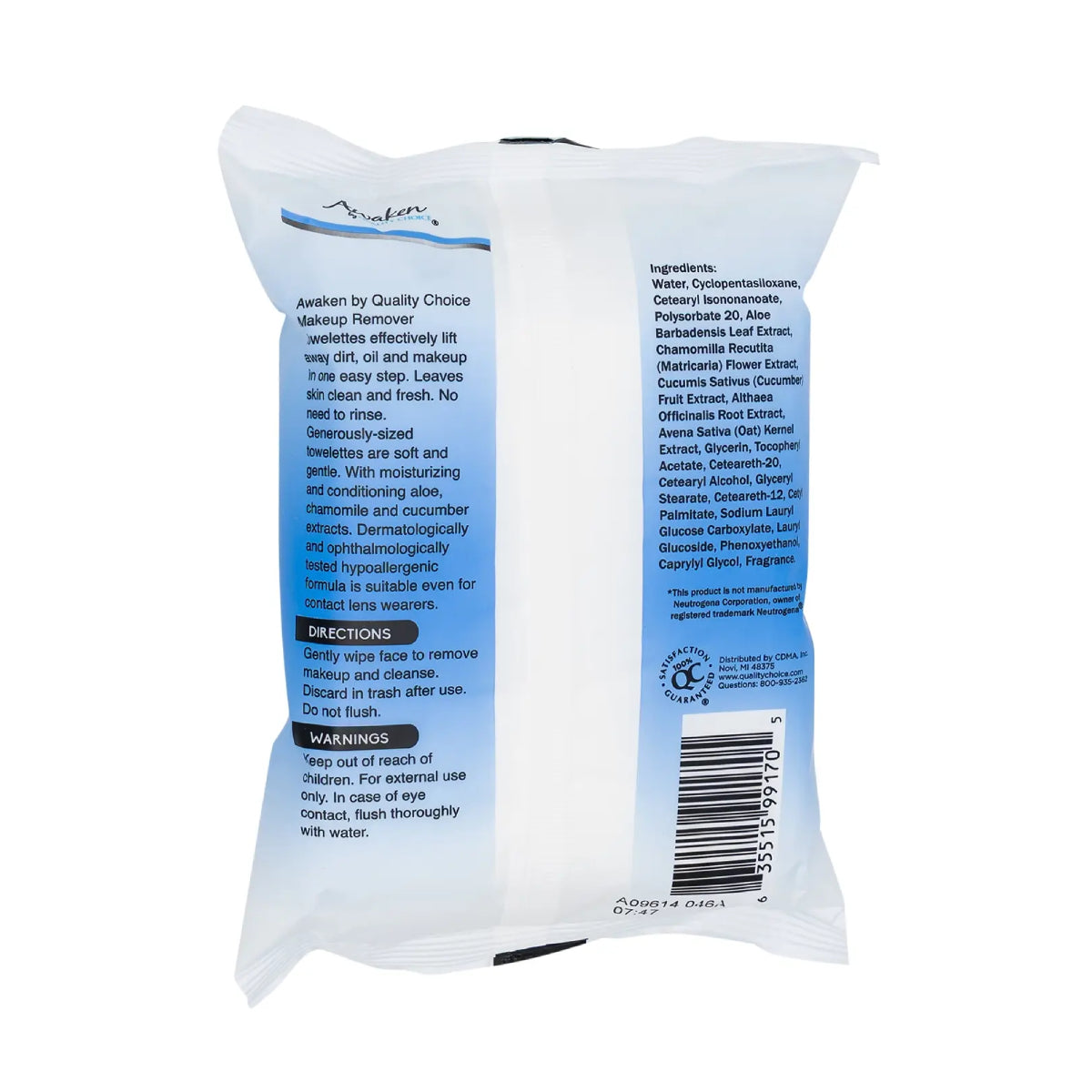 Awaken Makeup Remover Wet Towelettes Gentle Cleansing (25-Count)