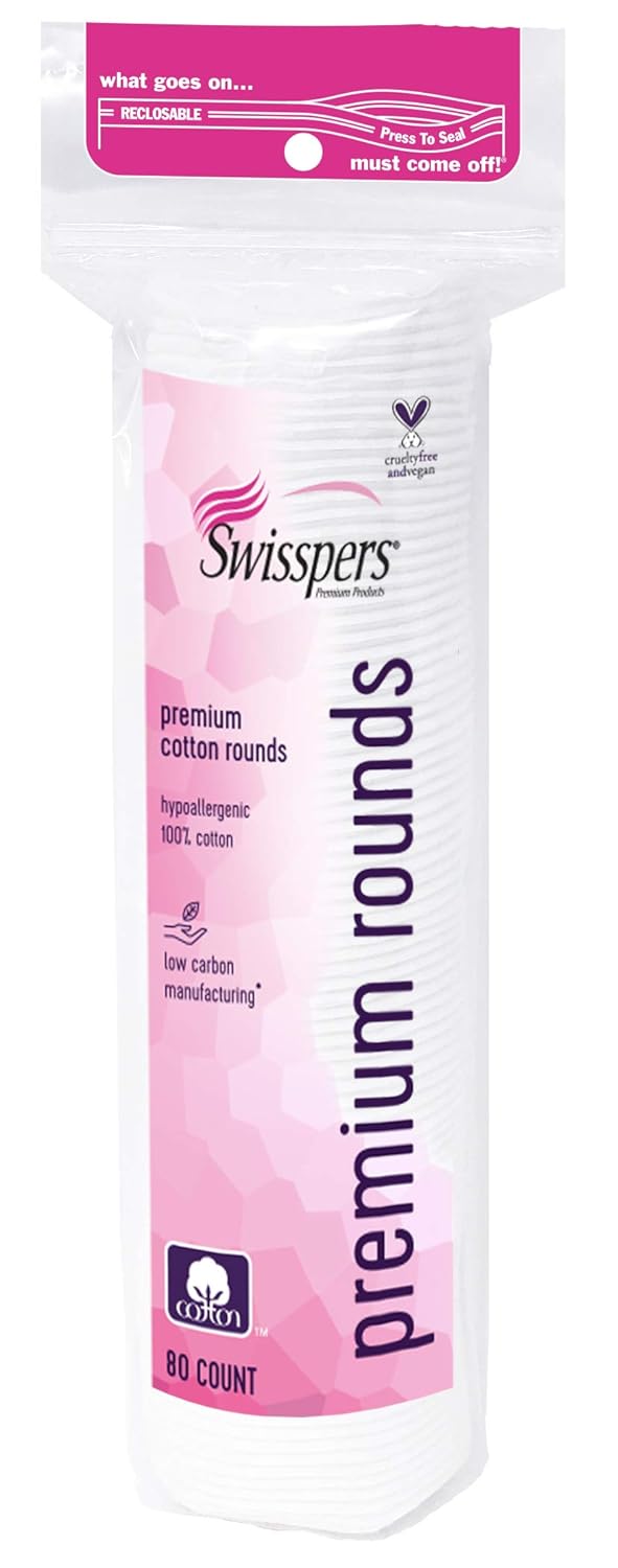 Swisspers Cotton Rounds – 80 Count
