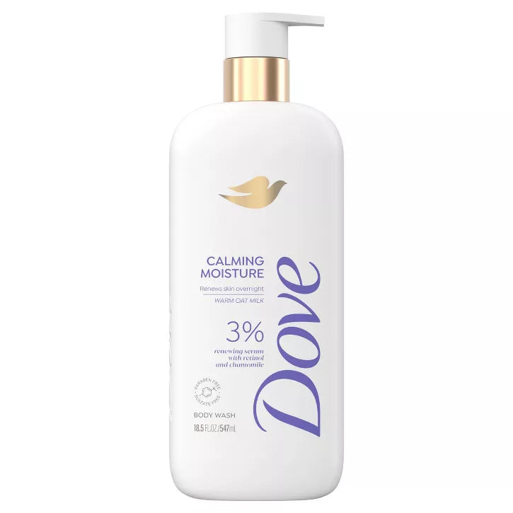 Dove Serum Body Wash Calming Moisture renews skin with Retinol Serum 18.5 Fl Oz