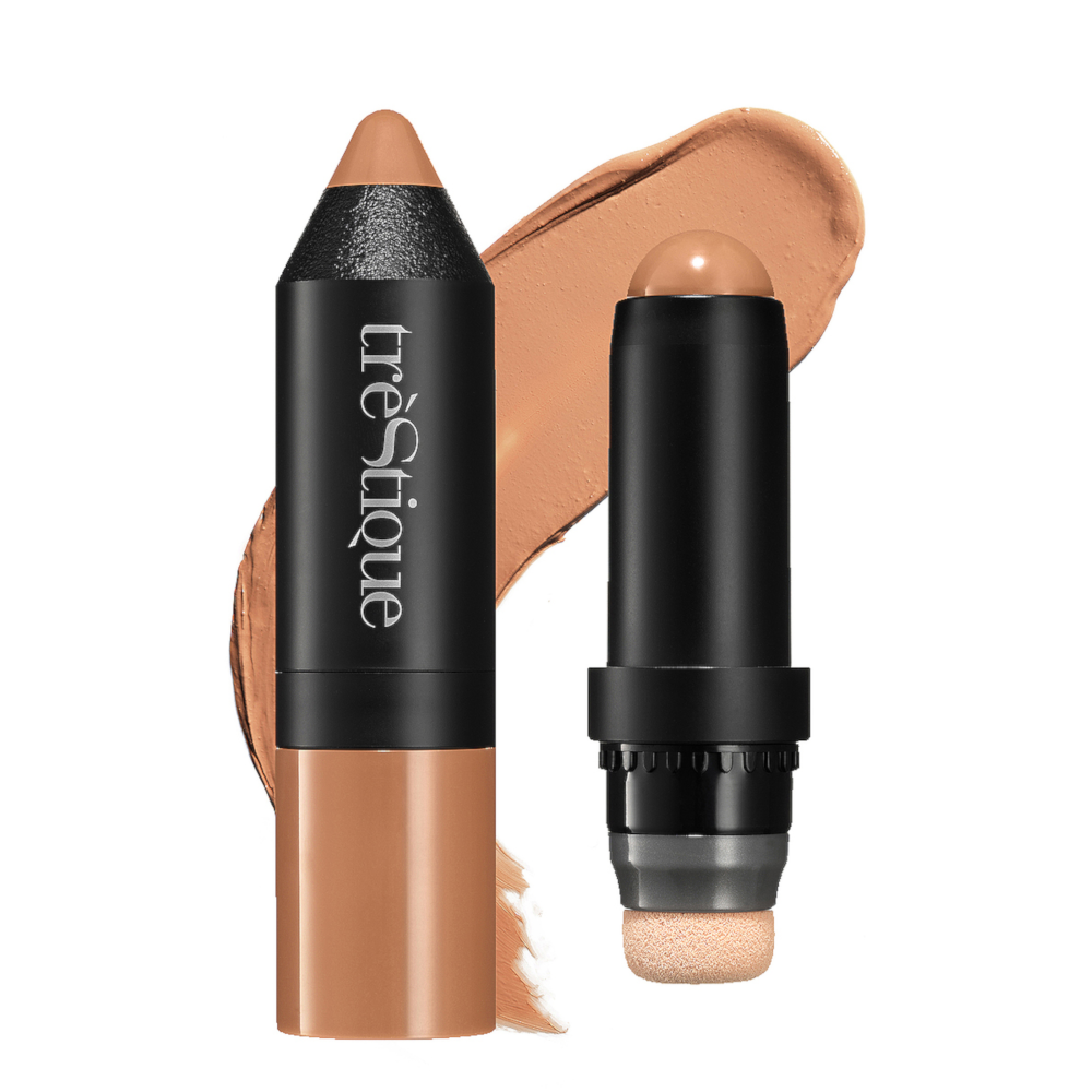 Trestique Tinted Face Stick & Foundation Sponge 0.21 oz - Waikiki Tan - Curacao