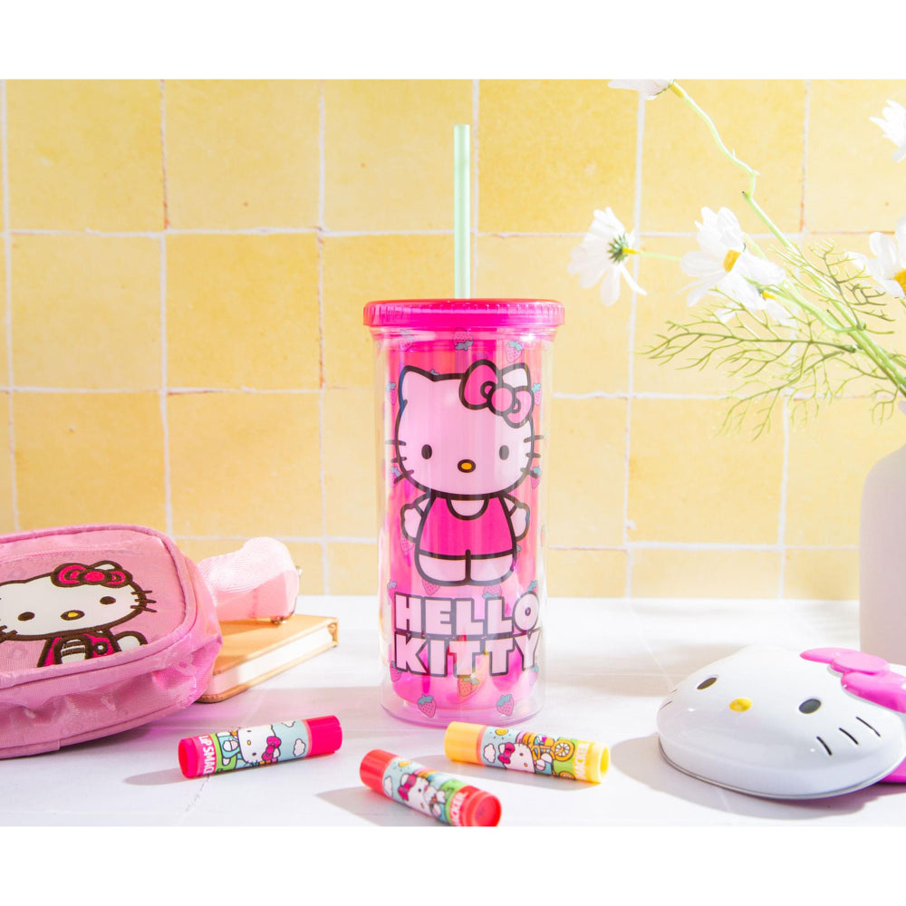 Sanrio Hello Kitty 20 oz Carnival Cup with Lid - Berry Pink
