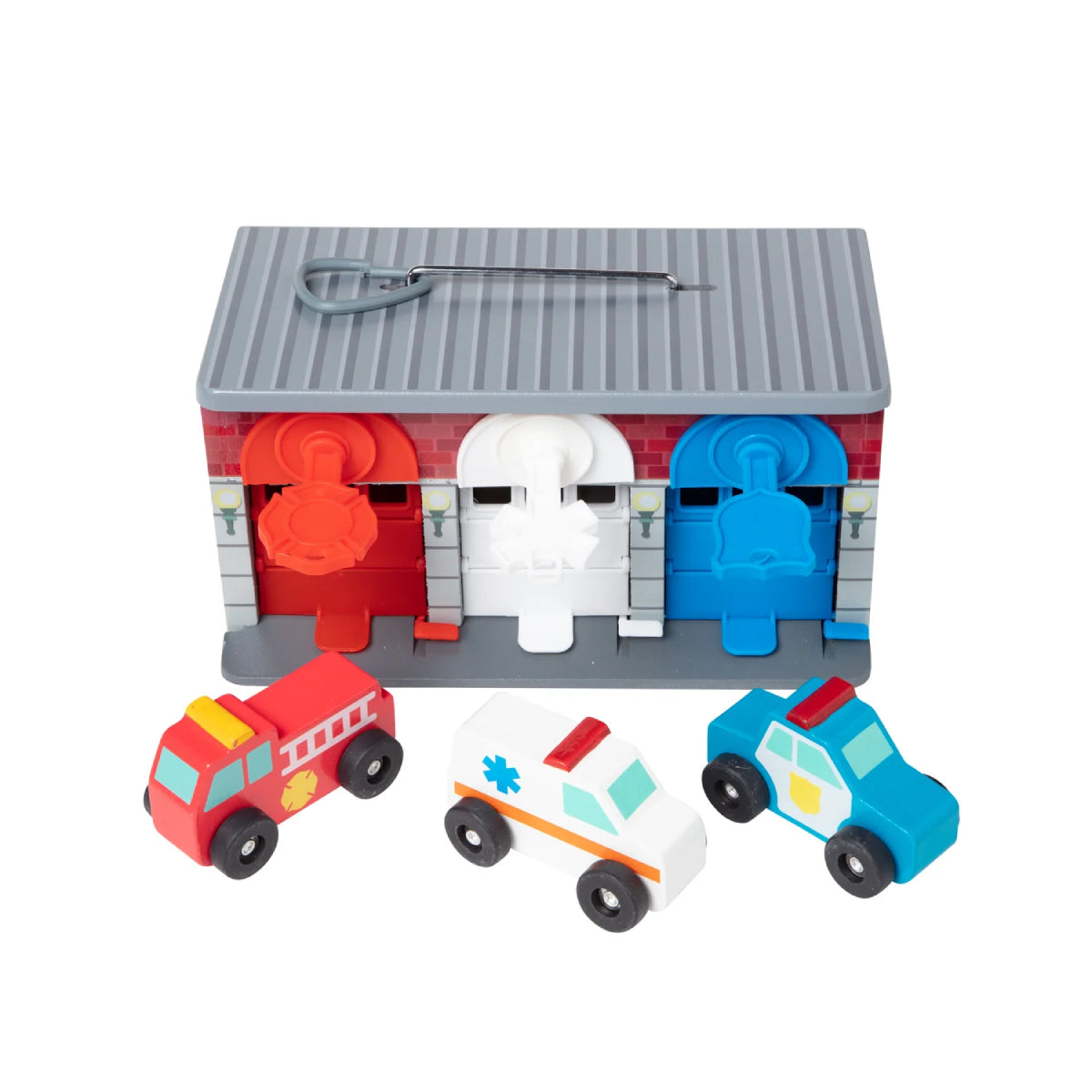 Melissa and Doug Keys and Cars Rescue Garage (4 Pieces)