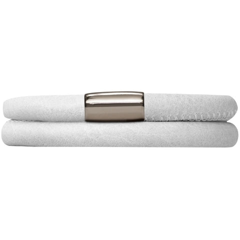 Endless Jewelry Double Wrap Leather Bracelet - White - Curacao