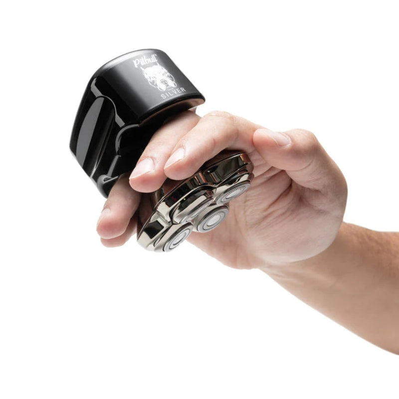Skull Shaver Pitbull Silver Pro Electric Shaver - Black