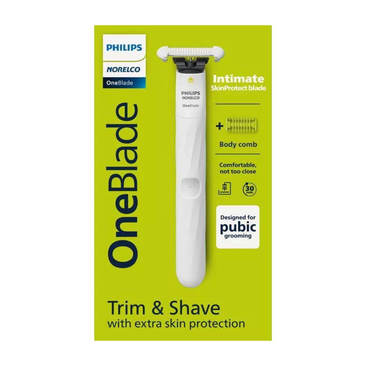 Philips Norelco OneBlade Intimate Electric Shaver and Trimmer - White