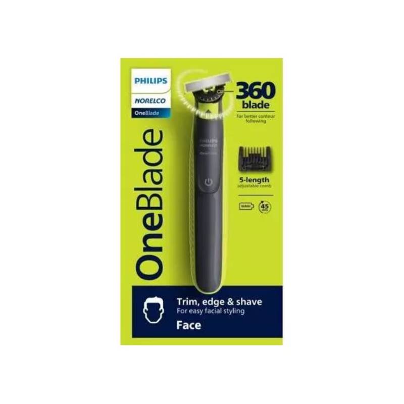 Philips Norelco OneBlade 360 Degree Electric Shaver and Trimmer - Black/Green