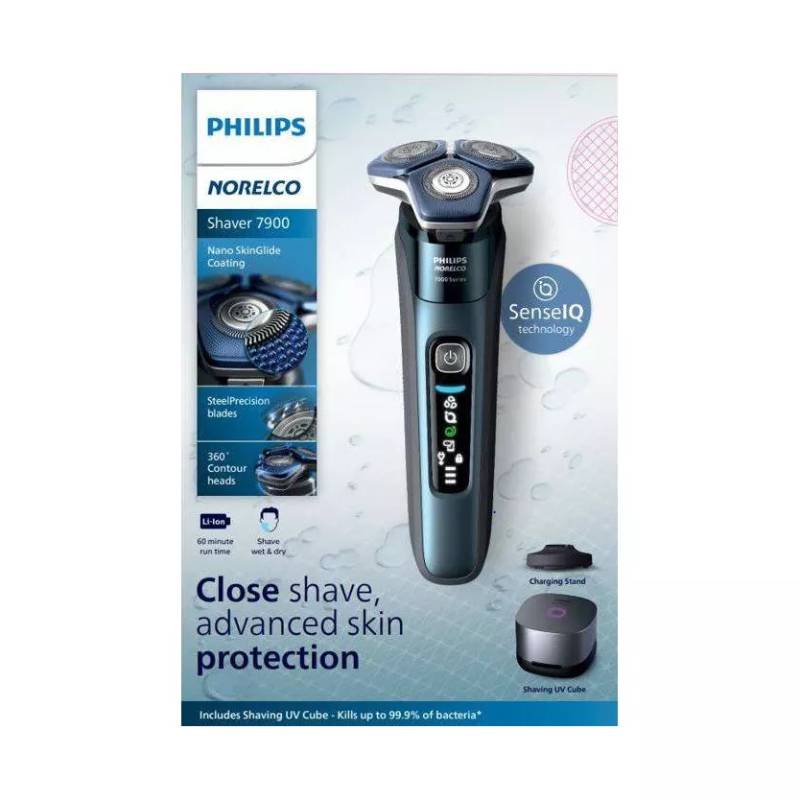 Philips Norelco Series 7000 Wet and Dry Electric Shaver - Blue/Black