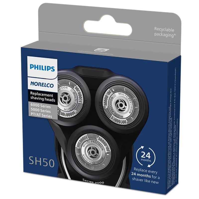 Philips Norelco Sh50/52 Replacement Shaving Heads - Silver