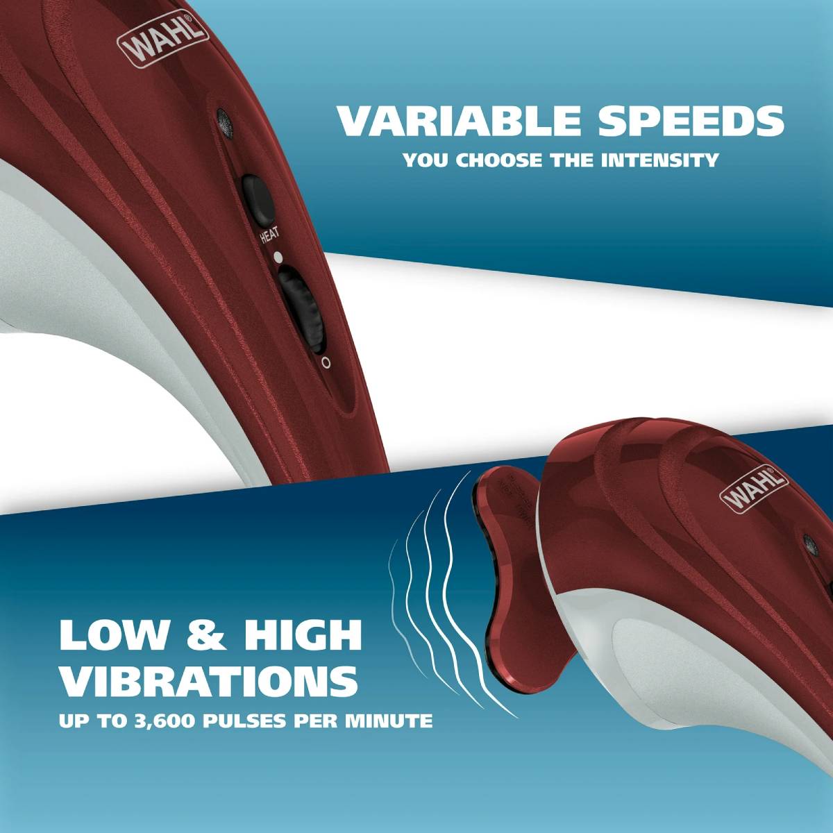 Wahl Hot-Cold Therapy Handheld Massager with Attachments