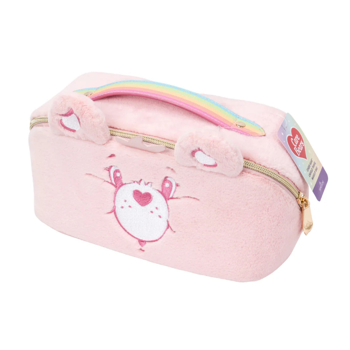 Impressions Vanity Care Bears Cheer Unfold Travel Bag with 3 Inner Pockets - Pink