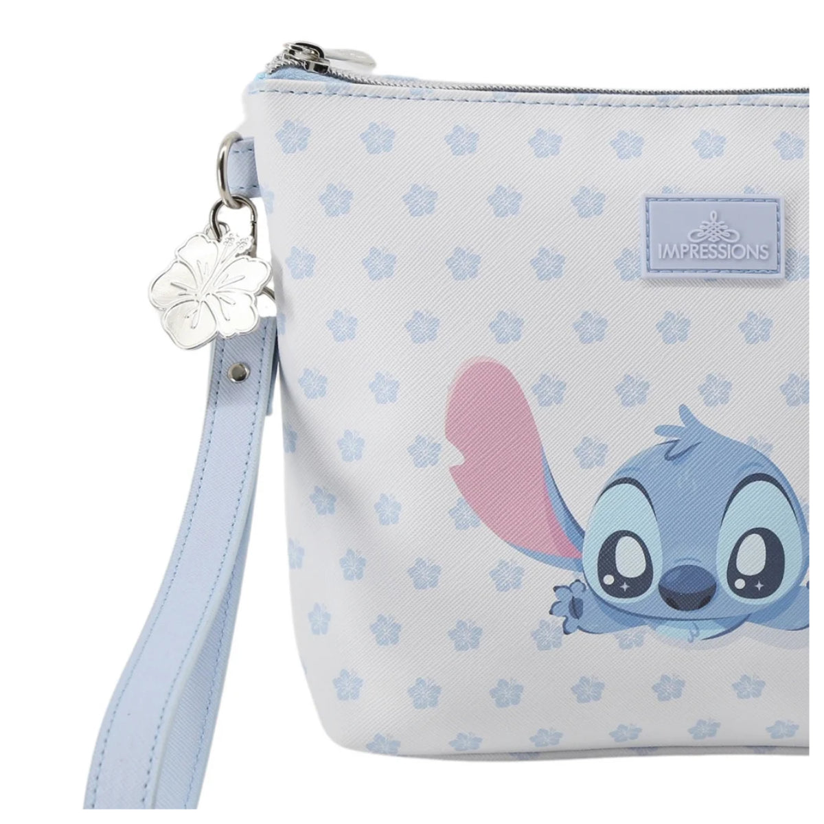 Impressions Vanity Stitch Cosmetic Pouch with Detachable Wristlet Strap - Blue