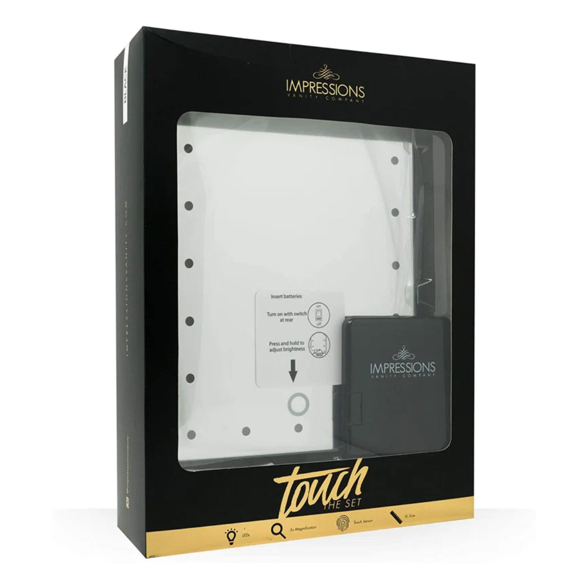 Impressions Vanity Touch XL and Touchup LED Makeup Mirror Set (2-Piece)