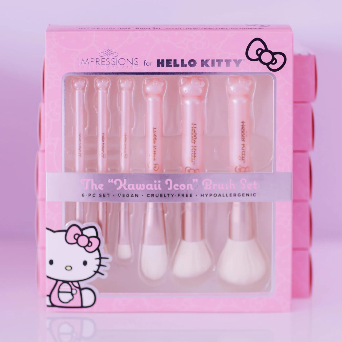 Impression Vanity "Kawaii Icon" Makeup Brush set (6 Pieces) - White