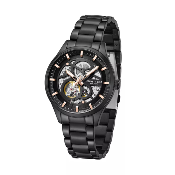 Kenneth Cole New York Automatic Men's 42mm Bracelet Watch - Black