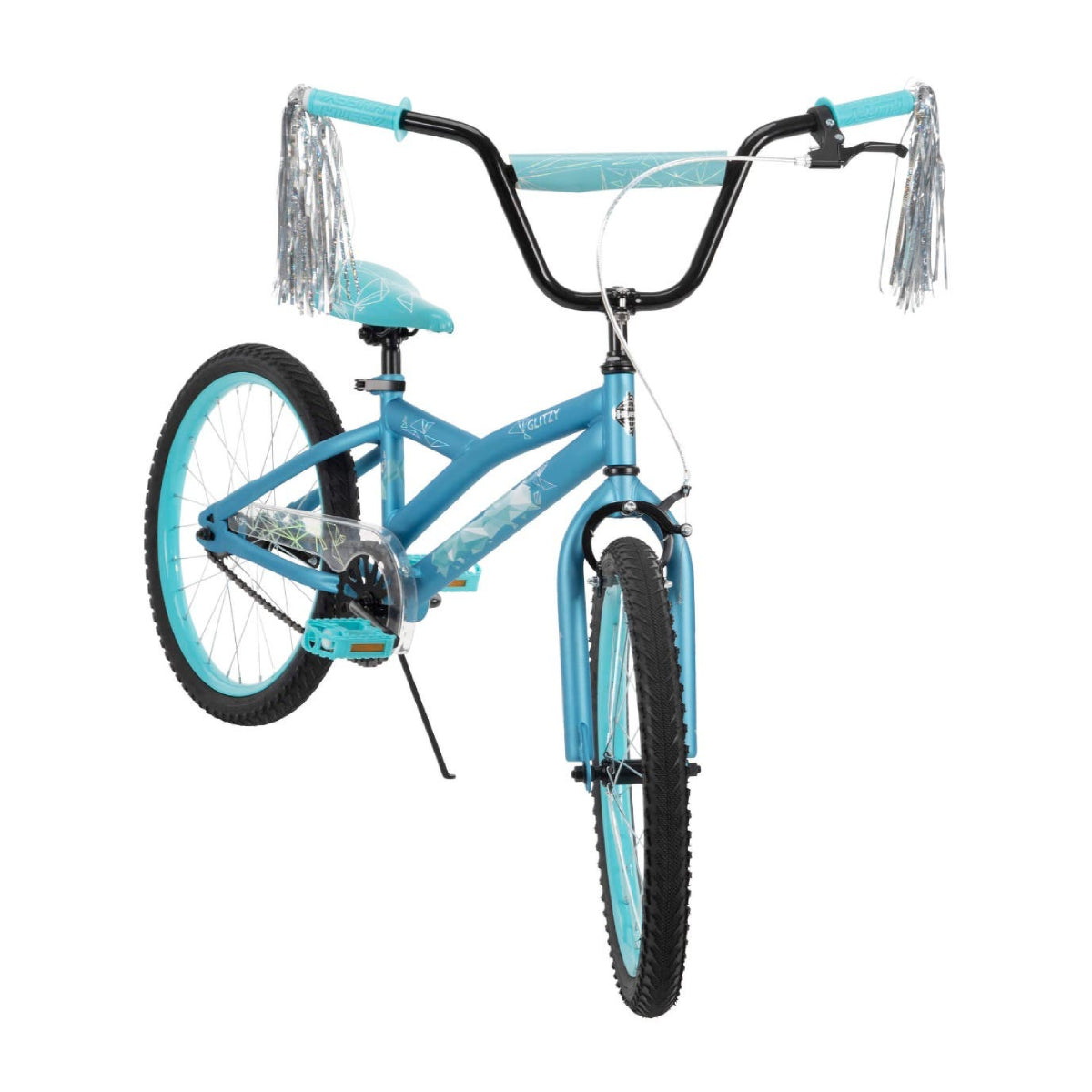 Huffy 20" Glitzy Kids Bike with Adjustable rails - Blue - Curacao